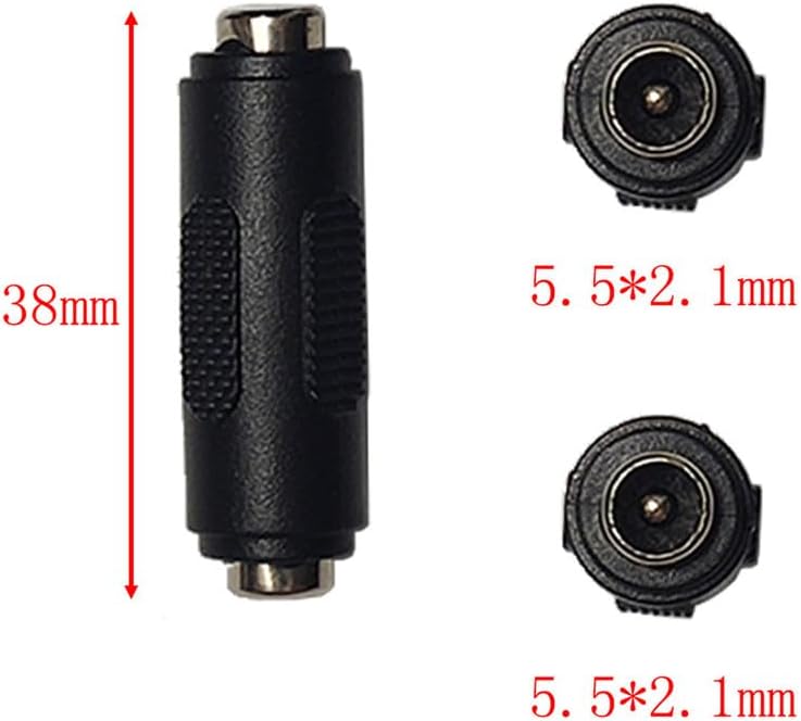 Artilits 2pcs 12V 5.5mm 2.1mm, 2.1mm 5.5mm DC Power X x DC CCTV Power Cord for CCTV Security Camera, DVR, Car Rearview