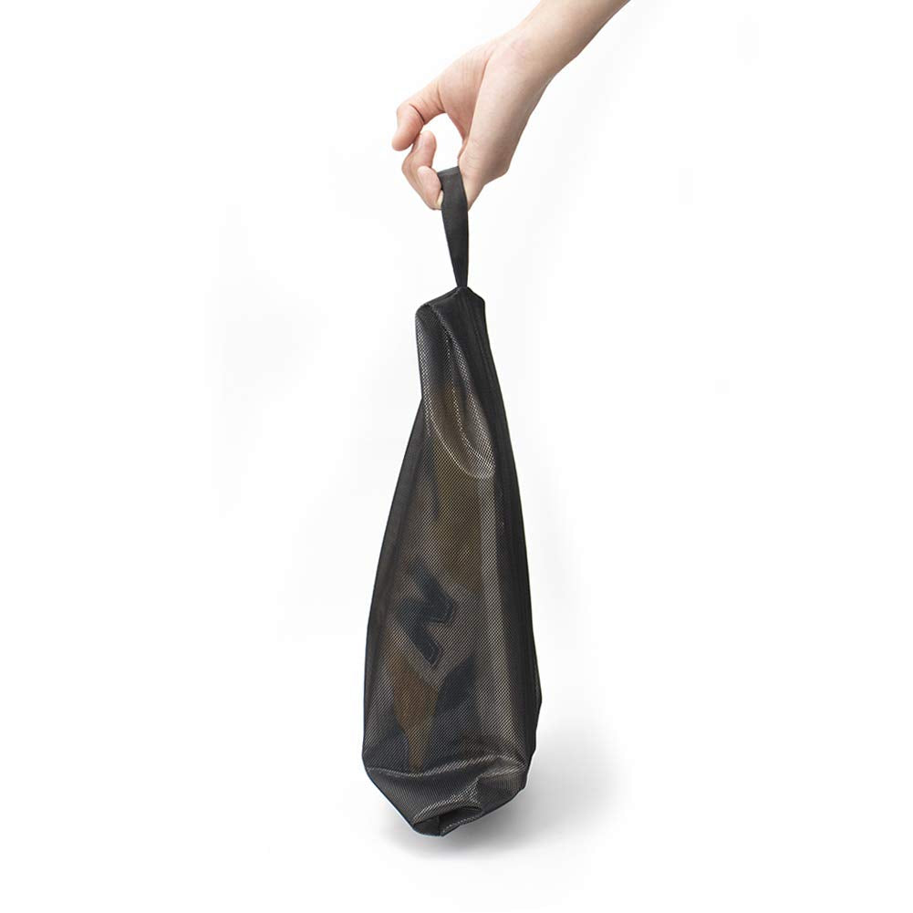 pack all Shoe Bag for Travel, Water-Resistant Shoe Pouch for Gym, Odor-Resistant Soccer Cleats Bag for Sport (Black, 1-Pack)