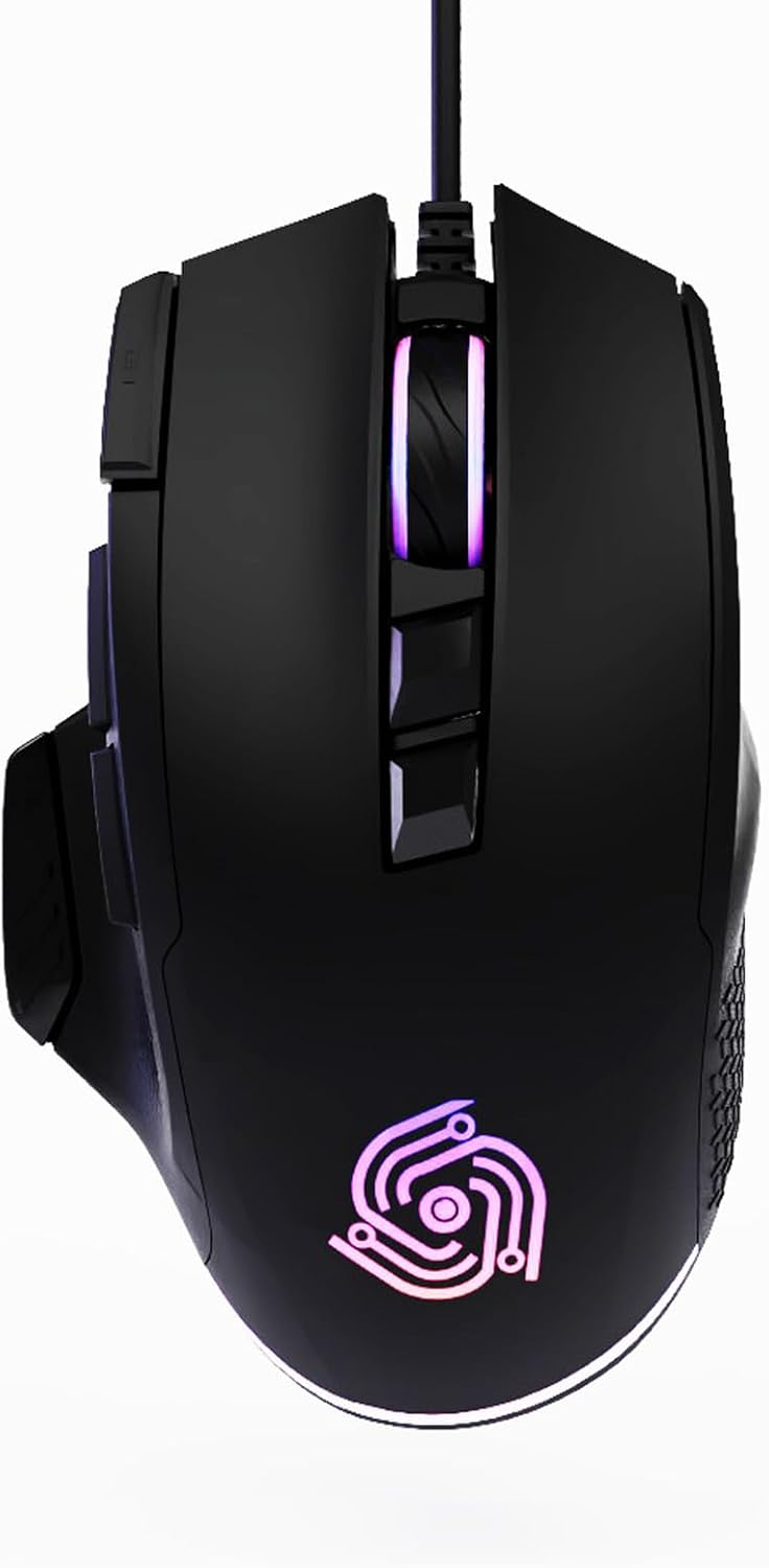 MKETech Electronics 8 Programmable 6 Wired Mouse for Gaming USB Computer Mouse with Buttons, Adjustable DPI