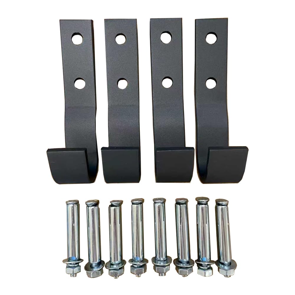 Cometofit Wall Mount Hooks, Multifunctional Wall Mounted Pull Up Bar Four Hooks with Wall Mount Screws