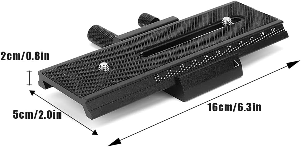 Joyzan 2 1/4" Macro Focusing Rail Slider, Way Shot Focus Mount Camera Flash Support Bracket Holder Photography Closeup