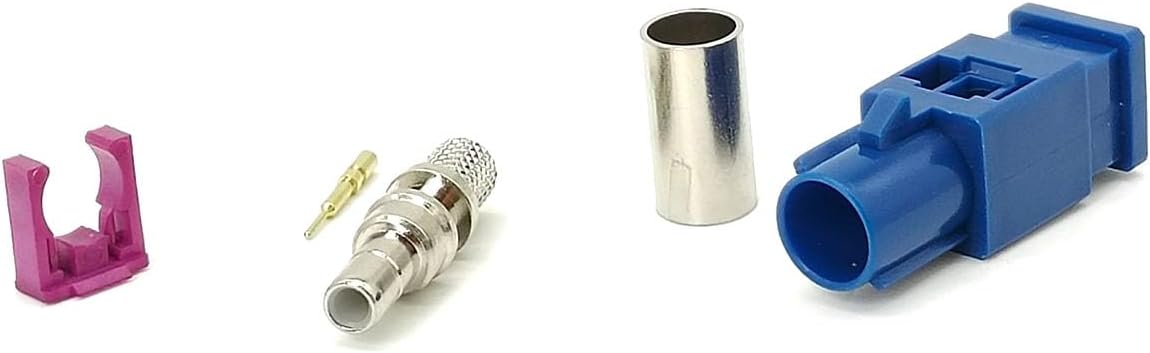 RG58 RF Coaxial Cable Connector, Fakra Video Connector C Male Cable Connector for Car XM Radio GPS Telematics