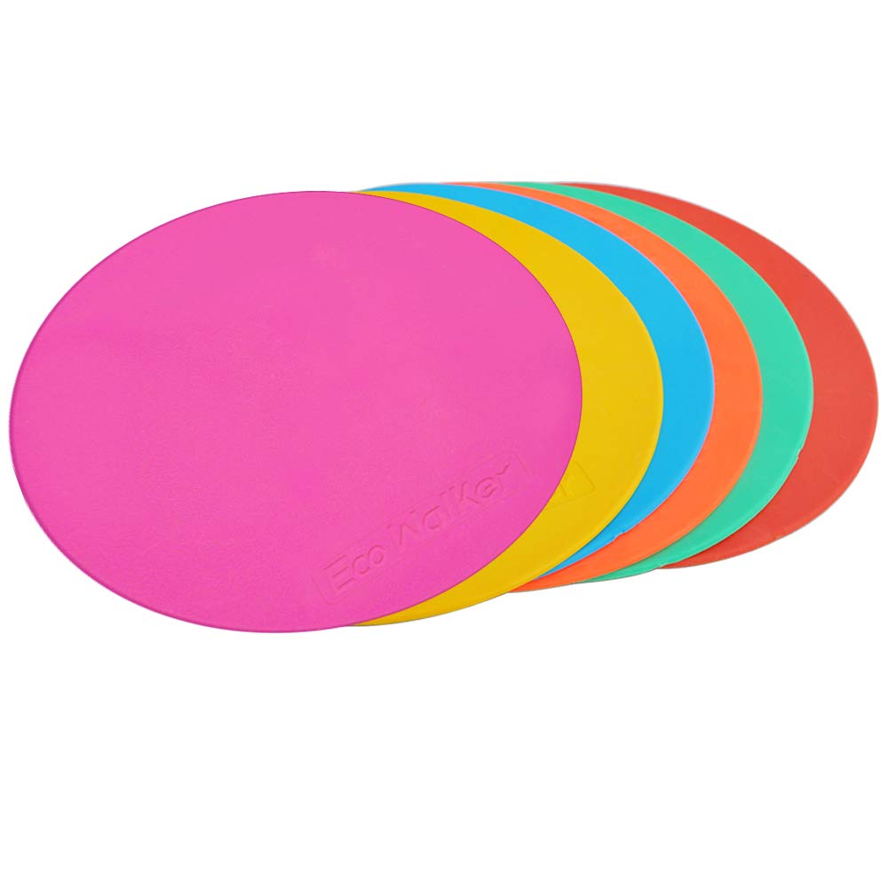 Eco Walker Spot Markers 6pcs 4inch 6inch 8inch 10inch 12inch Floor Marker for Kids Agility Training (8inch)