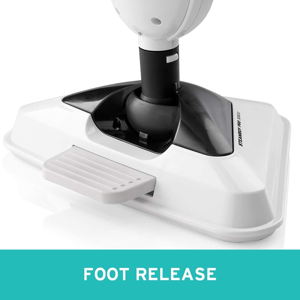 Reliable 300CU Steamboy Pro 3-in-1 Scrub and Steam floor mop with carpet glide - Electric steam scrubber, steam cleaner with 4 microfiber pads, for tile, grout, hardwood floors, 180-degree swivel head
