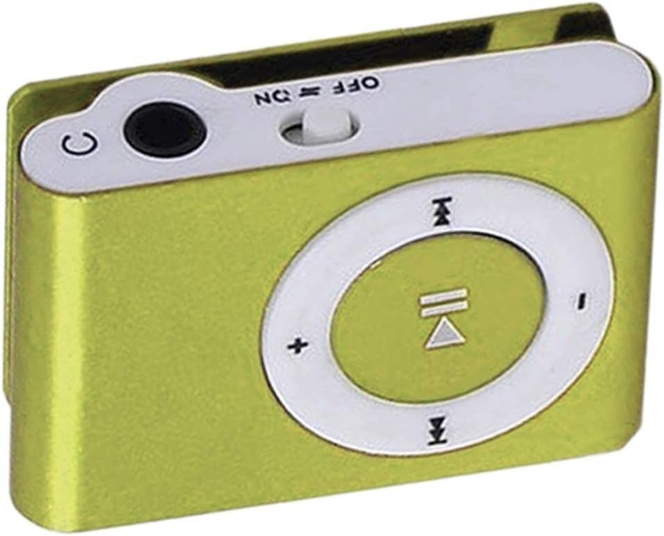 ZhangyiHot Mp3 Green Colors Portable Metal Mini Clip Sport Player No Memory Card Music Player with Tf Slot Nice