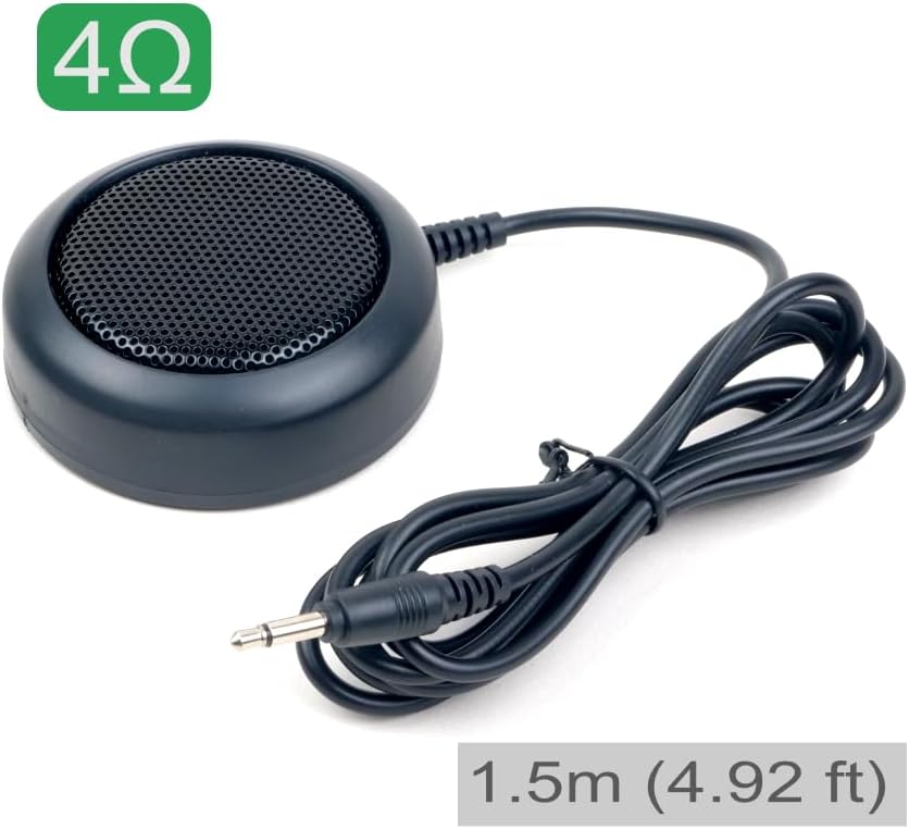 Gabil GSP-01 4 3 3.5mm 4.92 Upgraded Mini External Speaker, Ohm Watt High Power Audio for Mobile Ham Radio CB Scanner