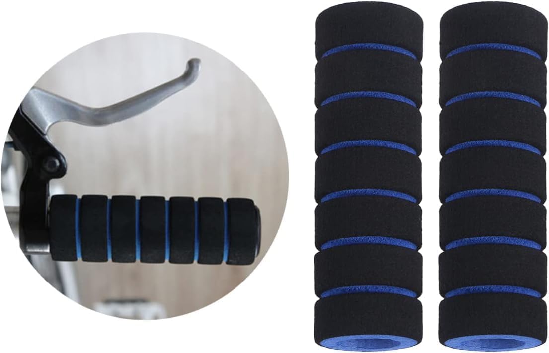 Foam Handlebar Grips, Bicycle and Motorcycle Comfort Covers for Cycling, Road Racing, Brake Lever Protection