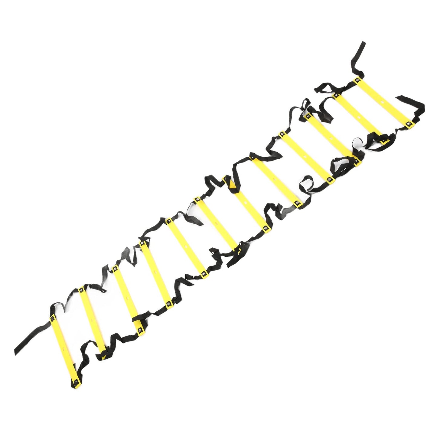 Competitive Sports Ladder Football Speed Rope for Training 6M 12RungYellow Athletic Supplies (Yellow)