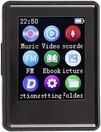 VBESTLIFE MP3 MP4 5.0 1.7inch Player, Player with Bluetooth Sound Decoding Built in HD Speaker Voice Recorder, HD