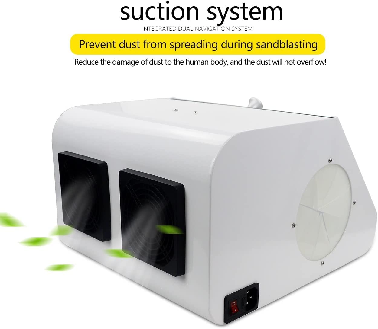 OUBO Lab Sandblaster Dust Collector High Strength LED Vacuum Extractor Box Grinding Polishing Box Lapping Protector Sandblasting Dust-Proof Case