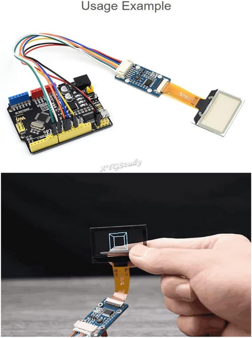 XYGStudy 1.51inch 12864 SPI/I2C 4 3 STM32 Transparent OLED Light Blue Color Display Module Interfaces for Raspberry Pi