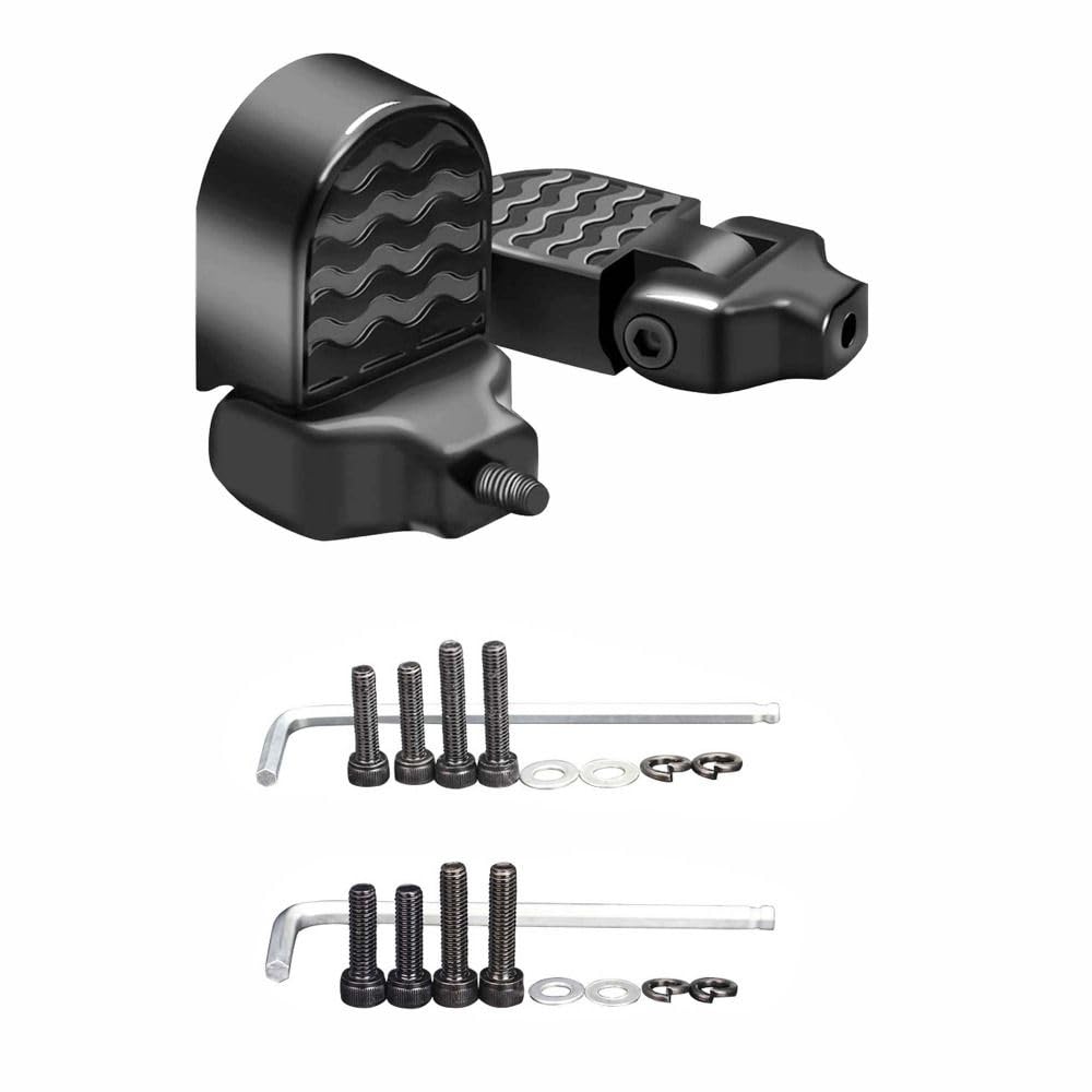 1 Pair Folding Bike Rear Pedals - Aluminum Alloy Non-Slip Foot Pegs for Mountain & Road Bicycles, Compact Foldable Footrests for Passenger Support‌