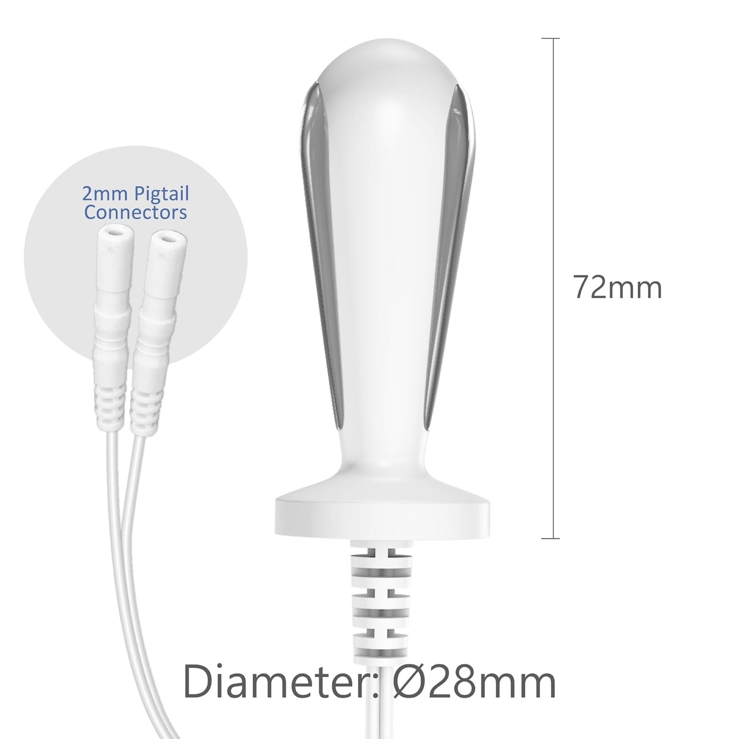iStim PR-02 Probe for kegel Exercise, Pelvic Floor Electrical Muscle Stimulation, Incontinence - Compatible with Incontinence EMS Machine