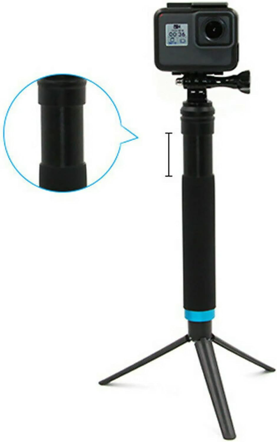 MLKOSS 7 6 5 4 Camera Stick Handheld Selfie Stick+Tripod Mount+Phone Clip+ Strap Stand Holder for Hero Series Parts