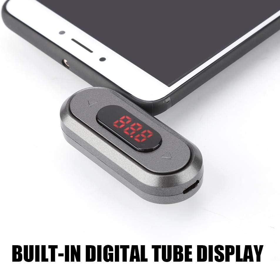 ASHATA 3.5MM Phone/Pad/MP3/MP4/MP5/Tablet 300mAh Audio Head Mobile FM Transmitter Built in Battery Car Radio
