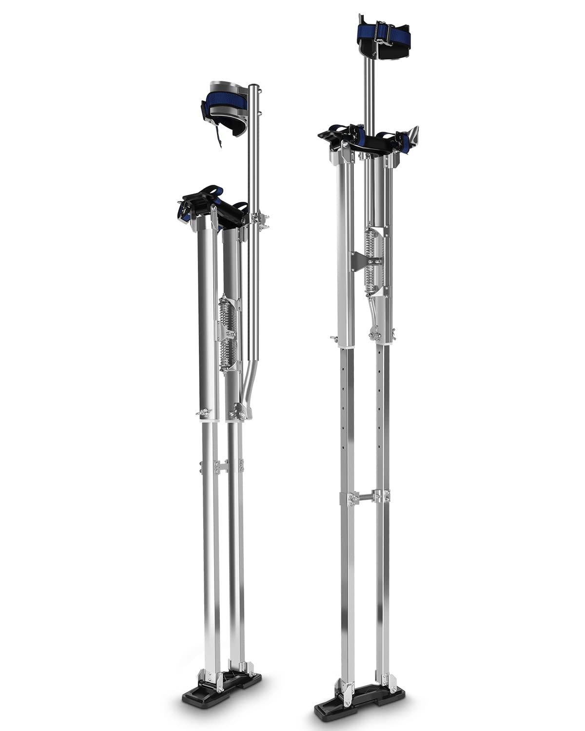 GCCSJ Drywall Stilts, 48''-64'' Drywall Stilts for Adults Adjustable Heights Aluminum Stilt for Painting Painter Pruning Branches or Cleaning