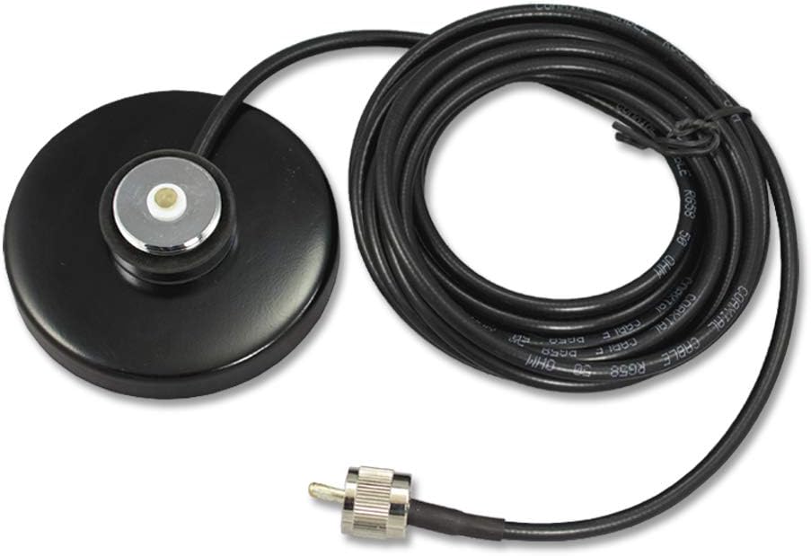 16.4 RG-58U PL-259 3.54 30 mm 30.8 lb ExpertPower NMO Magnetic Antenna Mount Base with ft Coax & Connector Base