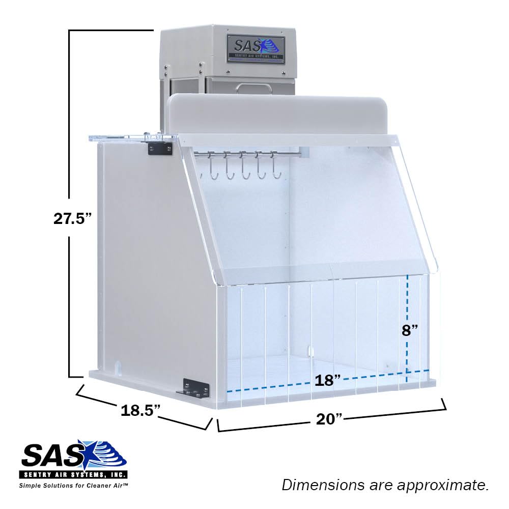18” Wide IV Hood – Hood for IV Bag Preparation for Immediate Use. Portable Clean Room meets ISO Class 5 Cleanroom