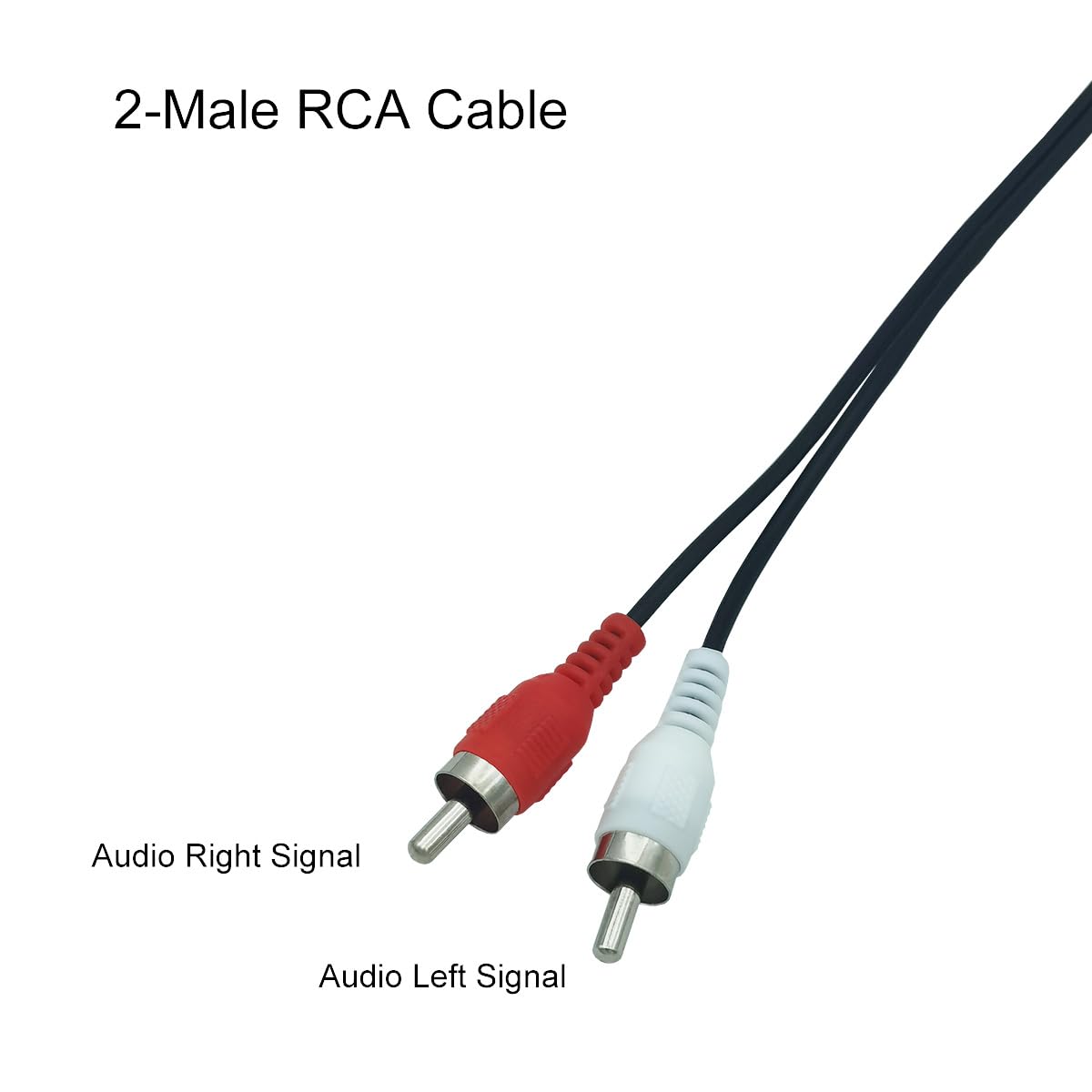 ZHLATECK 3FT 2-RCA 2-RCA 2-Pack RCA Stereo Audio Cable, Male to Male Cable Compatible for Amplifier Speaker VHS VCR DVD