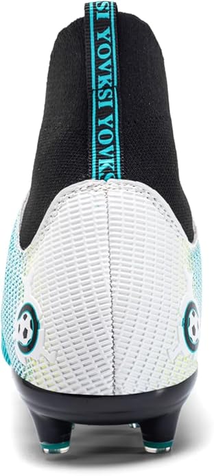 Men's High Tops Soccer Shoes,Lace-Up Athletic Football Cleats Lightweight Indoor/Outdoor TF AG Turf Training Soccer Cleats Sneaker