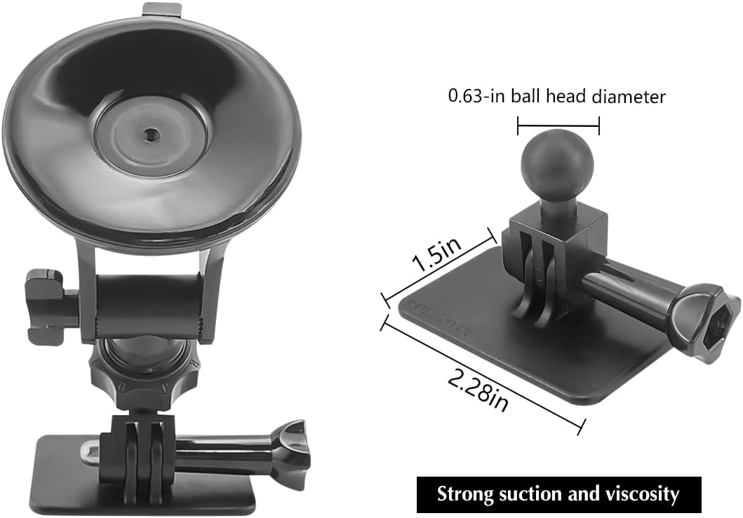 Bittwee Car Rear Camera Holder, Vehicle Dash Cam Rear Windshield Window Mount, Auto Backup Camera Recorder Monitor