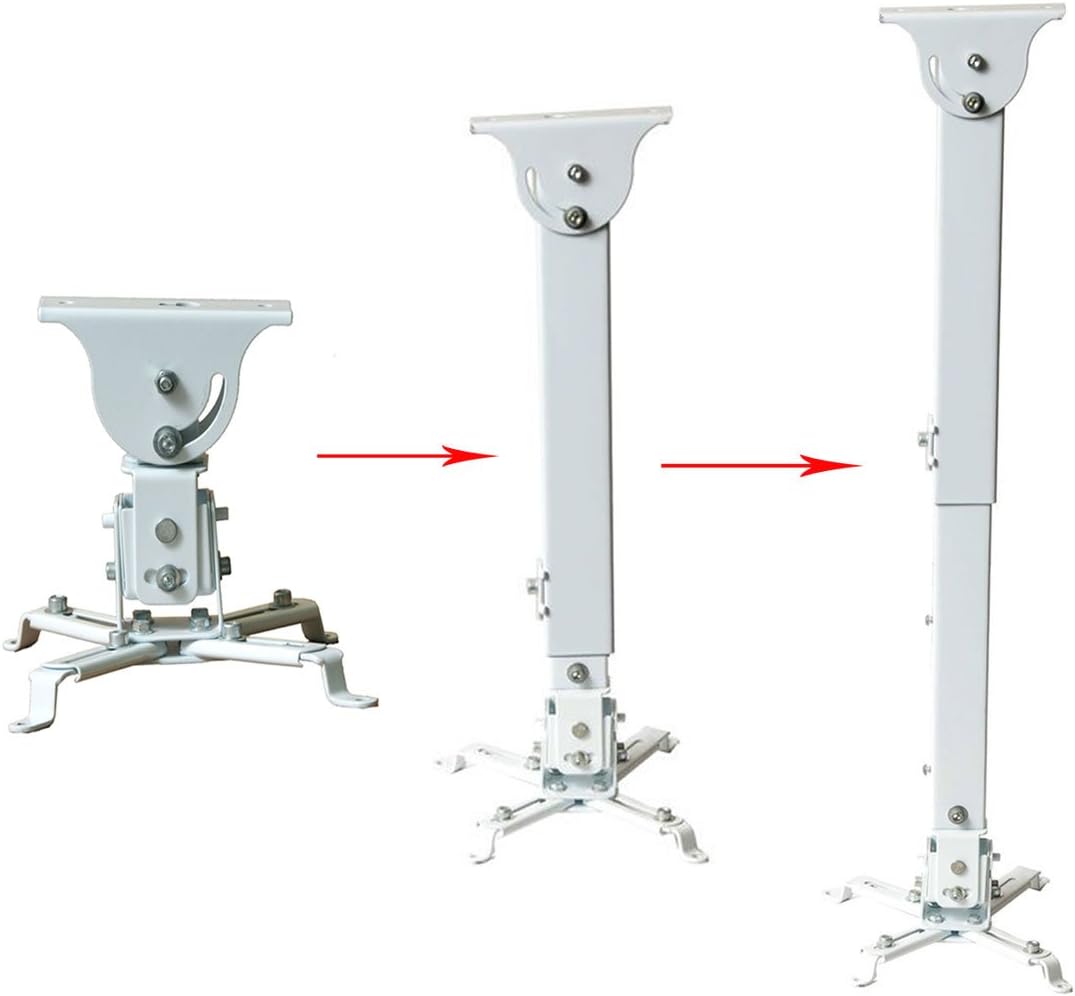 VideoSecu 26.7" 44 lbs (20 PJ2W 1CA Swivel Tilt Universal Projector Ceiling Mount Bracket Fits Flat and Vaulted Ceiling