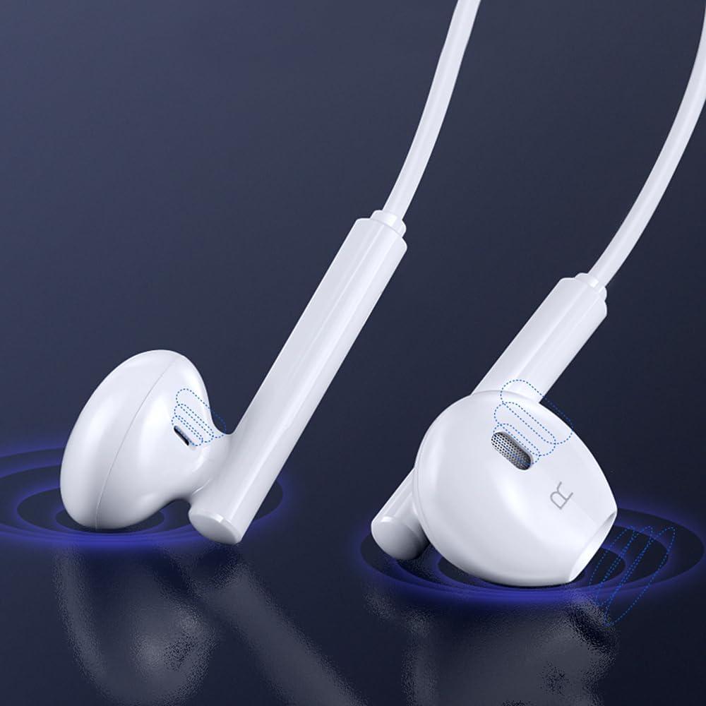 2 Pack 3.5mm 3.5mm Premium in-Ear Headphones with Plug: Control Music, Phone Calls & Volume with Built-in Remote