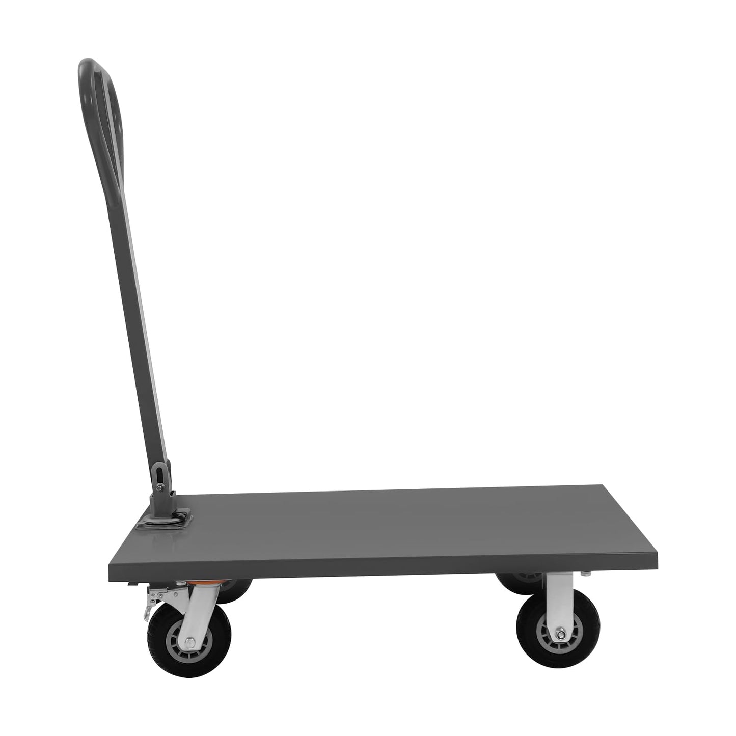 36 x 24 inch Heavy Duty Platform Truck, Industrial Flat Dolly Cart with 2000lb Capacity, Metal Platform Cart, Moving Flatbed Cart with Wheels and 360 ° Rotatable Handle