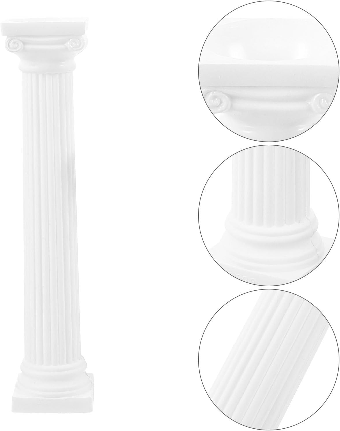 Roman Column Decorating Set - 6 White Mini Columns for Home Décor & Photography Props | Nordic Classic Design