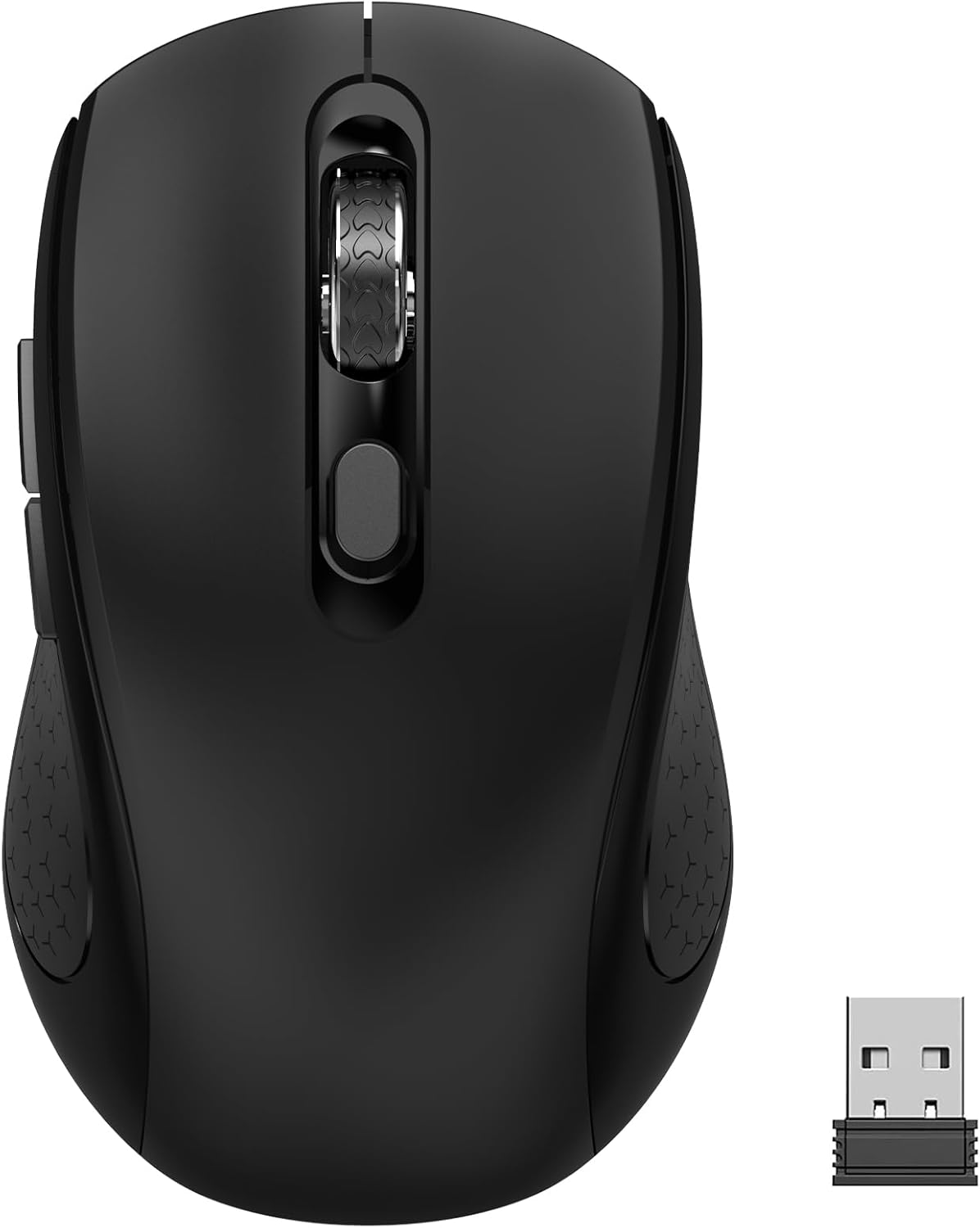 SHUNJINRUN 1000/1600/2400 6-Button Wireless Mouse with Side Buttons for Laptop, PC, Chromebook, Mac, MacBook, Silent