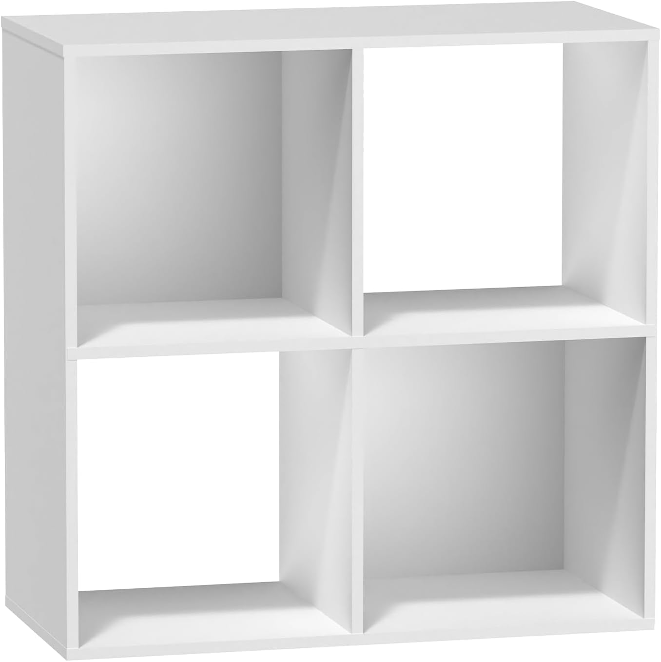 Skiennix 4-Cube Storage Organizer - Stylish Freestanding Bookcase for Bedroom & Home Office | White