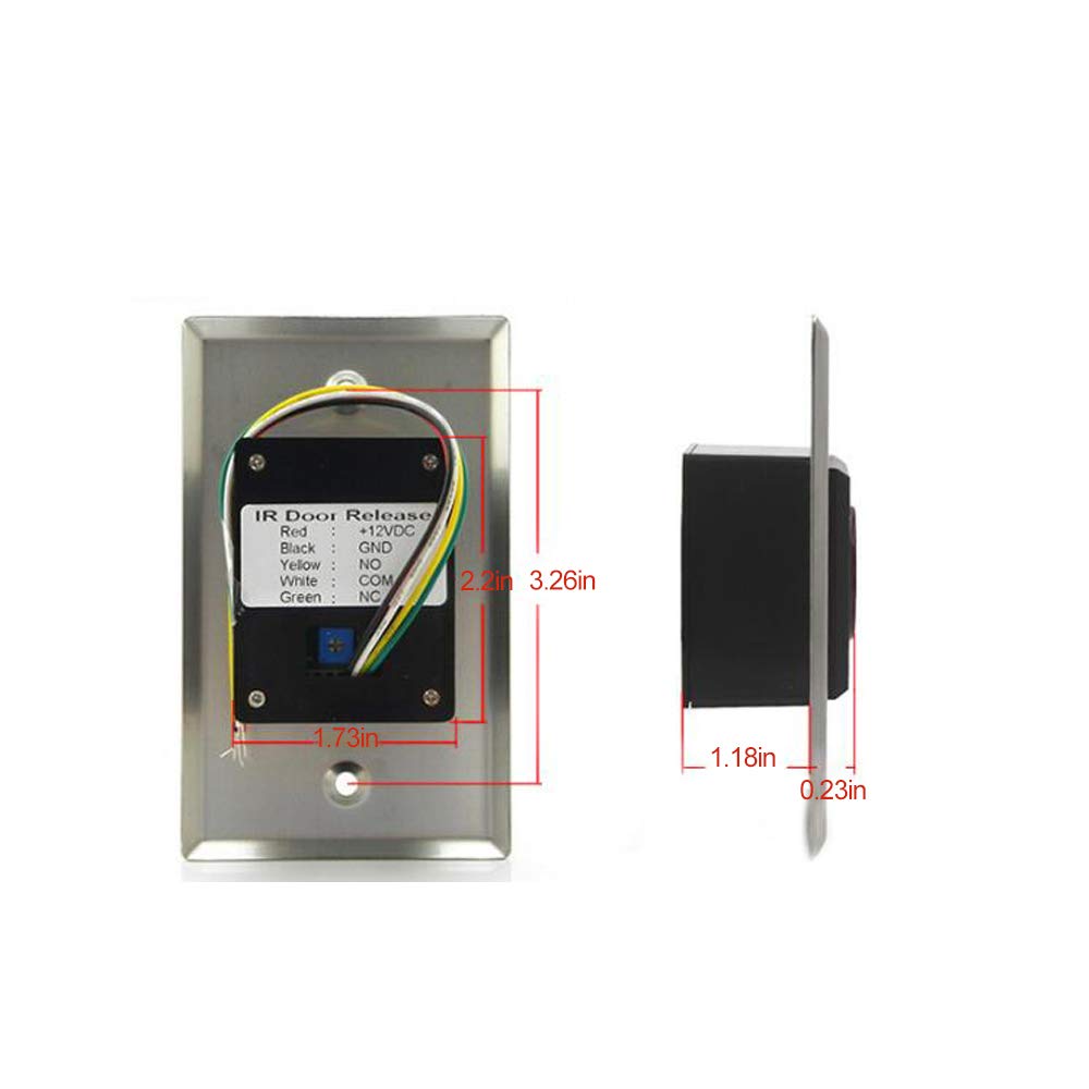 Olideauto Touchless Commercial Door Opener Automatic with 2pcs 304 Stainless Steel Touchless Hand Sensor