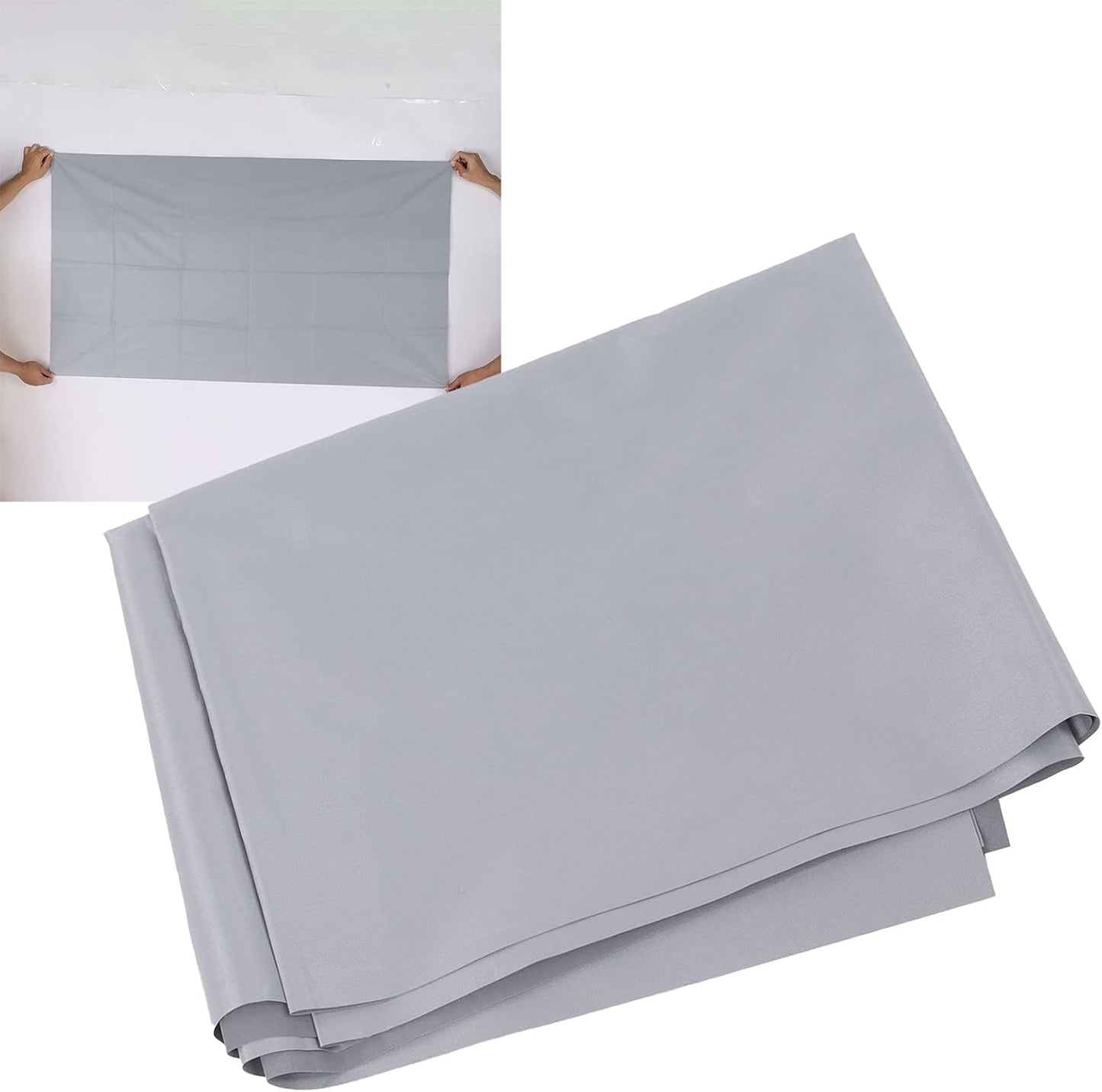 4K (100 Inch) Projector Screen, AntiLight Foldable Portable Movies Screen, Metal Microbead Screen with Alcohol Wipeable