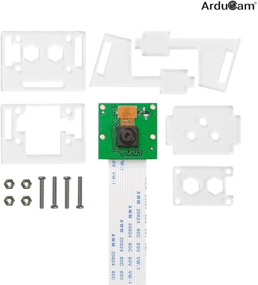 Arducam 5MP 1080P 5, 4, 3/3B+ for Raspberry Pi Camera Module with Case, for Raspberry Pi and More
