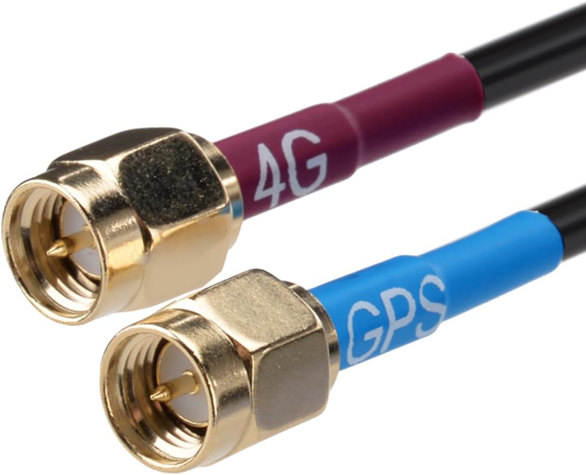 Superbat 4G 4G LTE Cellular GPS Adhesive Magnetic Mount Combination Antenna with SMA Male Connector for LTE Industrial