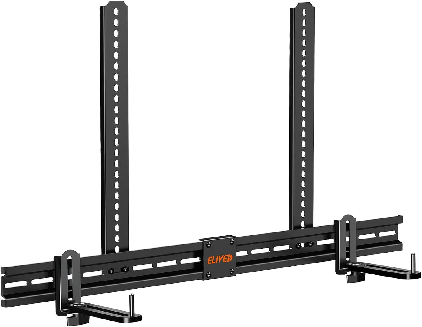 ELIVED 6.5" 17.7" 15 Lbs, YD5011 Soundbar Mount Under TV, Sound Bar TV Mounting Bracket with Holders Swivel to fit