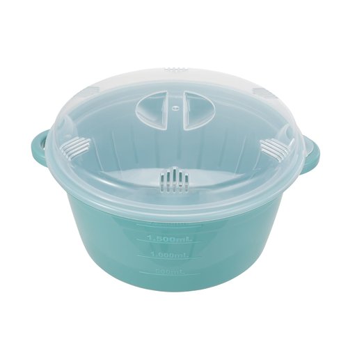 Bronkeeper Microwave Steamer for Vegetables, Microwave Cookware with Lid, 2.5L Capacity, Perfect Cooker Bowl for Steaming Broccoli & Pasta