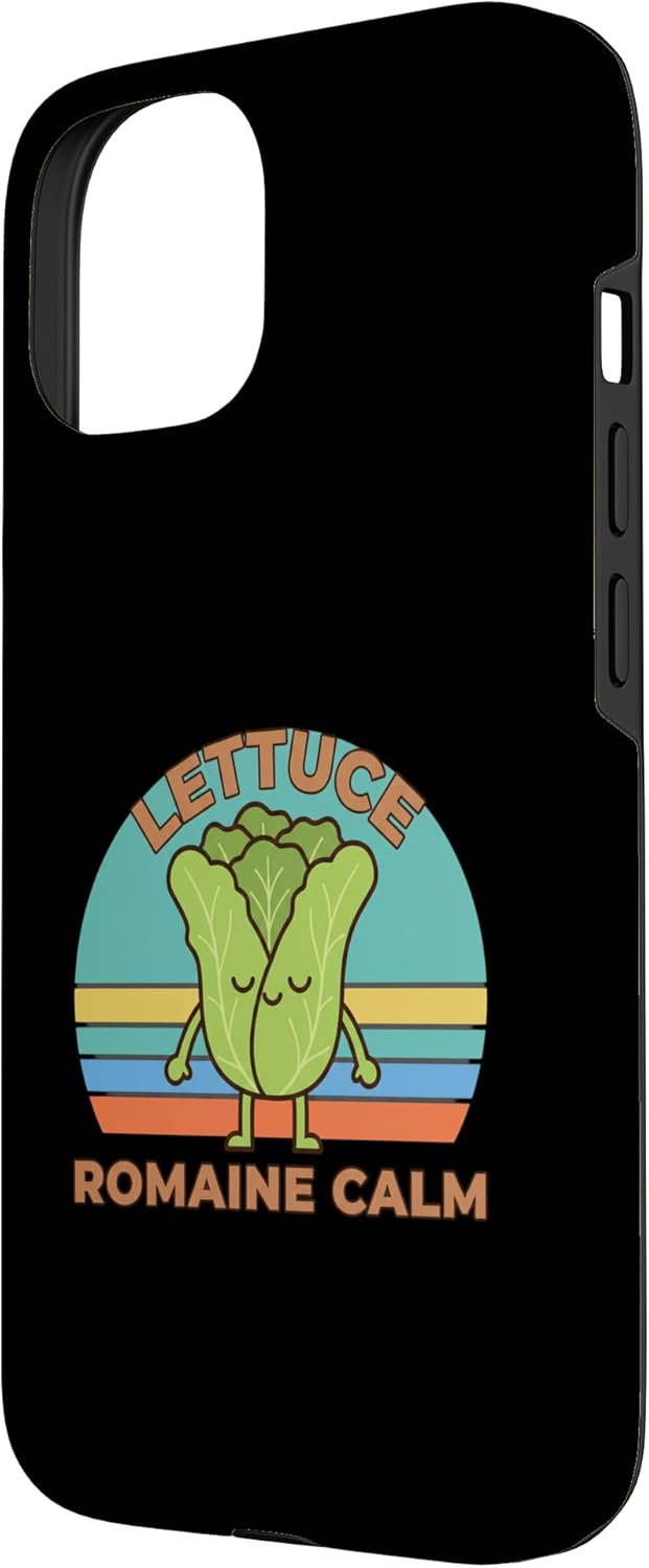 Cat Pun Lettuce Romaine Calm Kid Humor 15 Lettuce Romaine Calm Cat Pun Kids Funny Case for iPhone