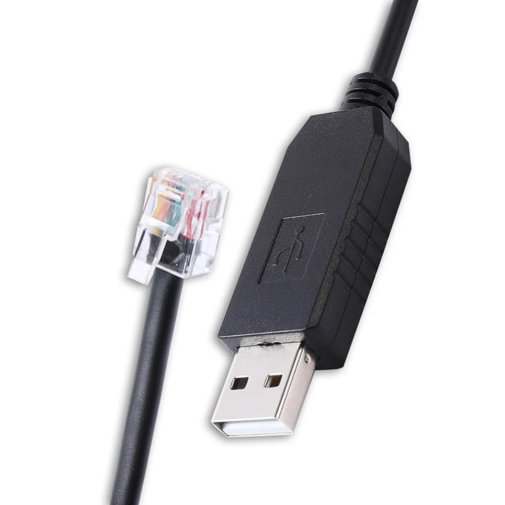 Cutesliving PL2303 Chipset RS232 RJ12 6P6C Synscan(6FT) Hand Control PC Link Cable Prolific USB to for Connecting PC