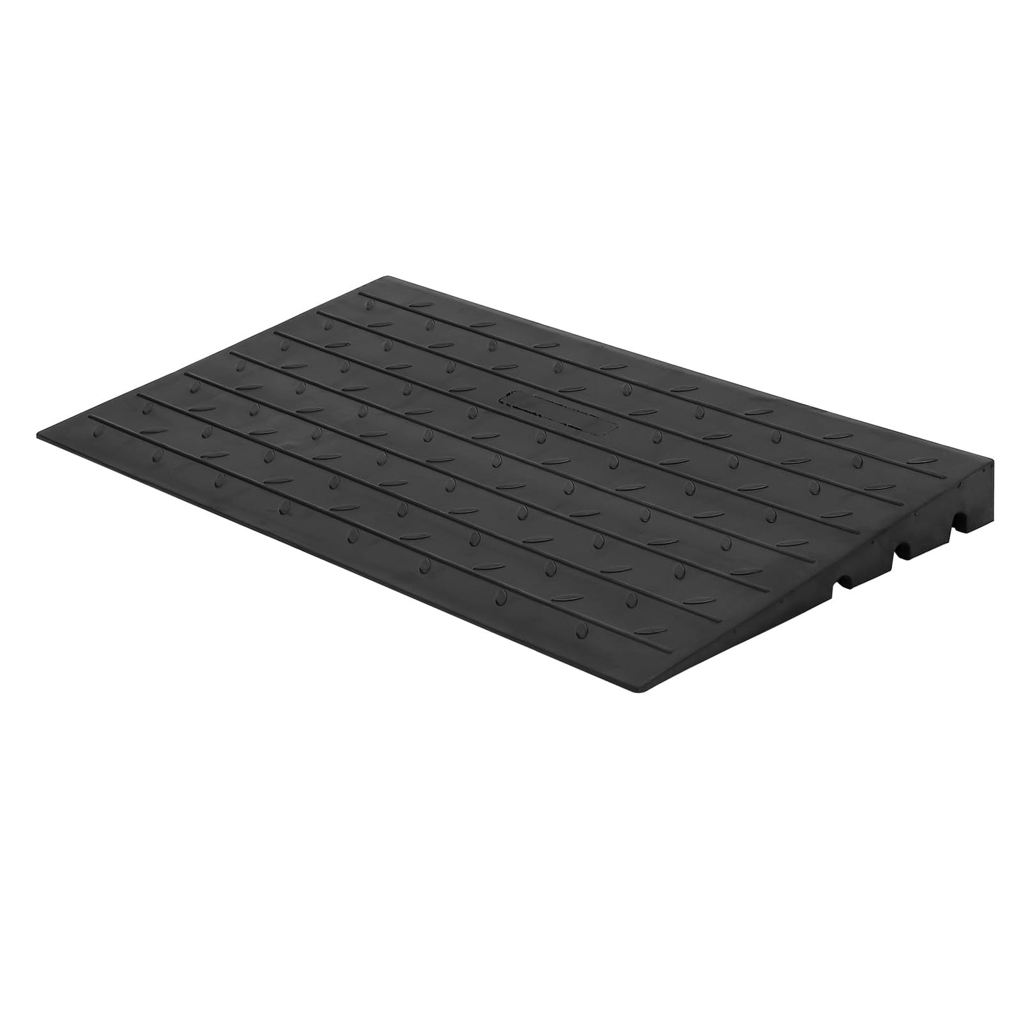 24"x42"x2.5" Rubber Threshold Ramp, 2.5" Rise Portable Wheelchair Ramp, 2500 LBS Capacity for Wheelchairs, Stairs, Steps, Home, Pets, and Doorways, Featuring 3 Channels Cord Cover