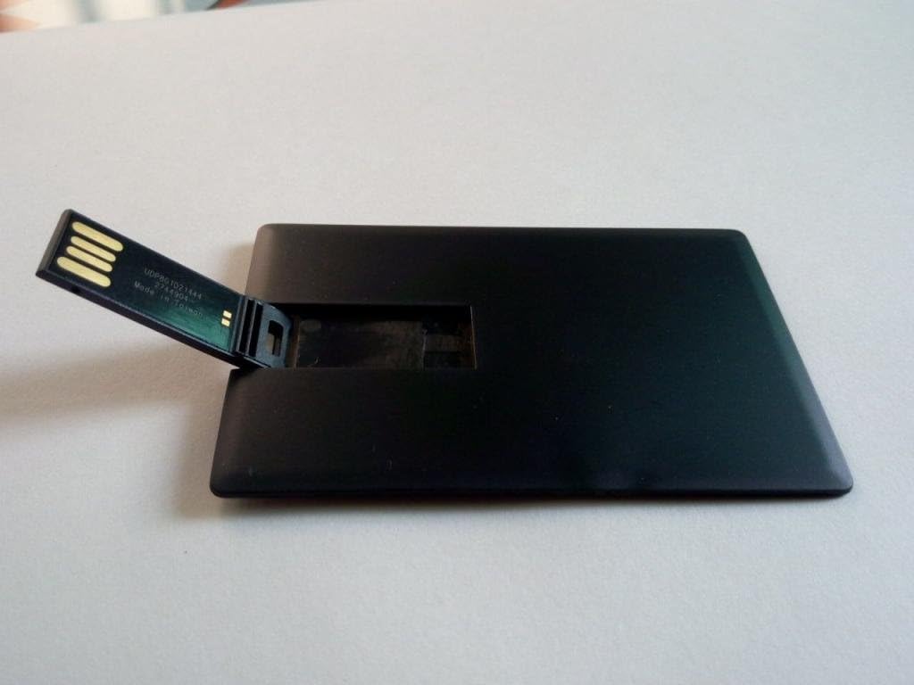 KLD Pack 10 (1GB, Wafer USB Bussiness Card Flash Drive Blank DIY Memory Stick Wholesale Bulk Black)