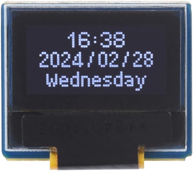0.49inch 5, 6432 I2C Communication, Waveshare OLED Display Module, Compatible with Raspberry Pi Resolution, Black/White
