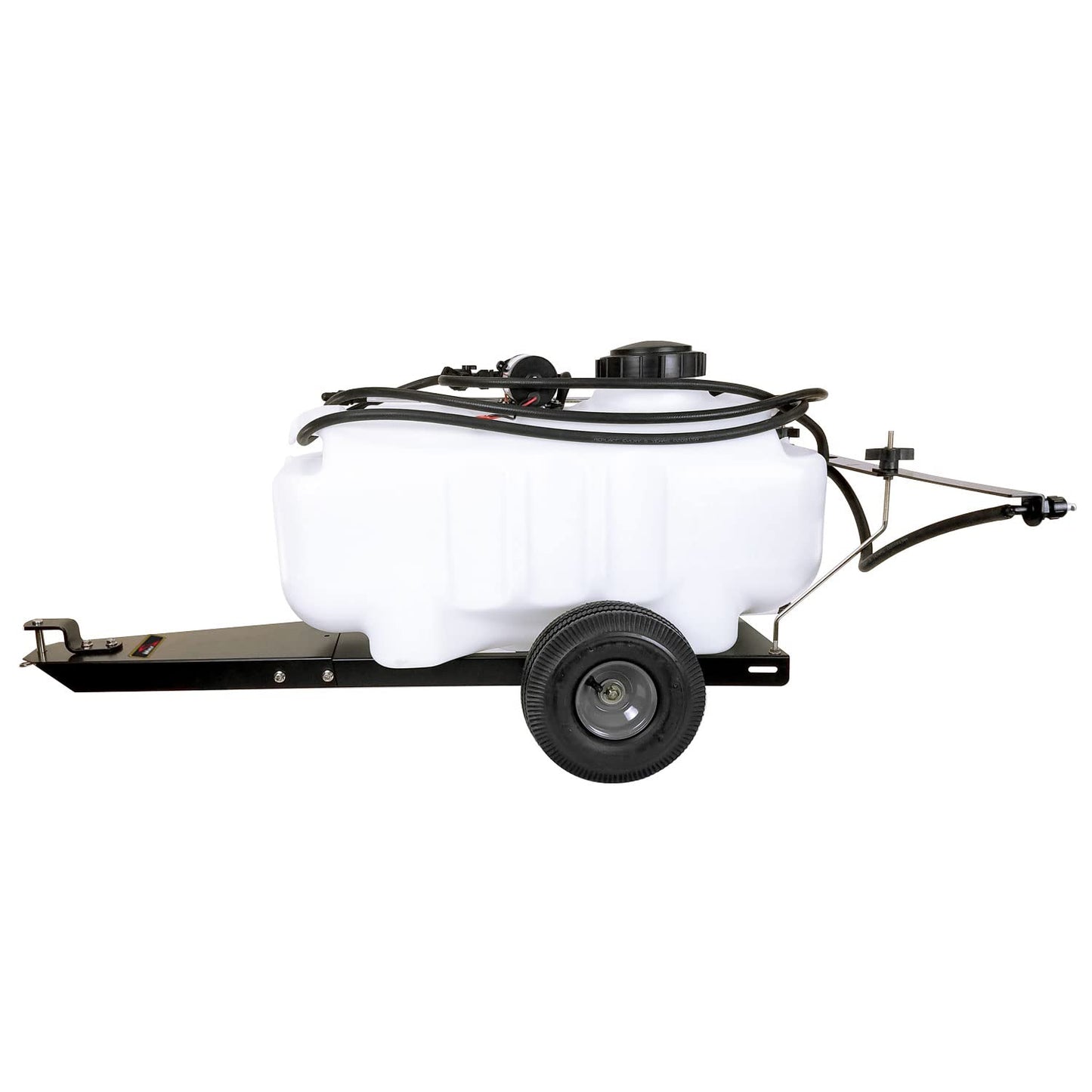 Brinly Self-Storing Tow Behind Lawn and Garden Sprayer with Collapsible Boom, 25-Gallon