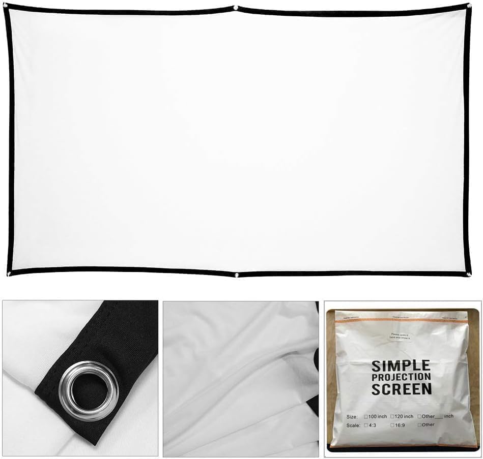 Generic 60" 106" (120Inch) x Halloween Holographic Rear Projection Screen, Anti Crease Indoor Projection Double Sided