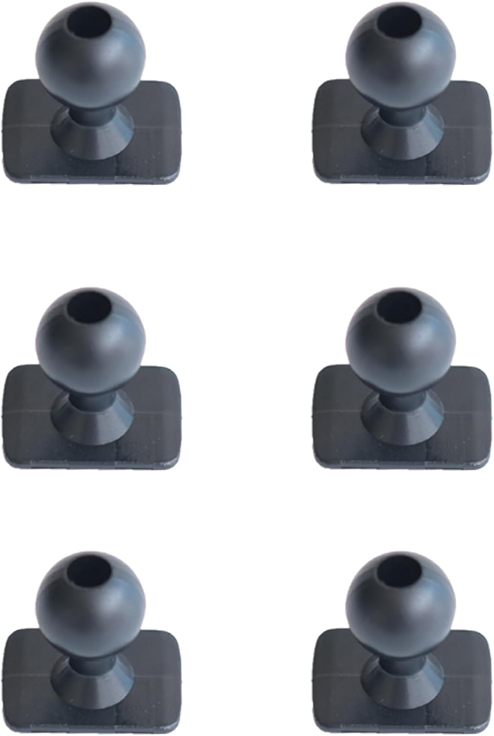 AbeeyGeomarn 6 Pack 27mm 20mm 17mm Universal Ball Head Mount, ABS Plastic Phone Holder Connector, Black, x Base