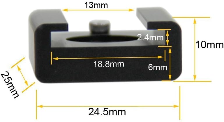 1/4''-20 0966 CAMVATE Cold Shoe Mount with Hole for Camera Flash Microphone Accessories