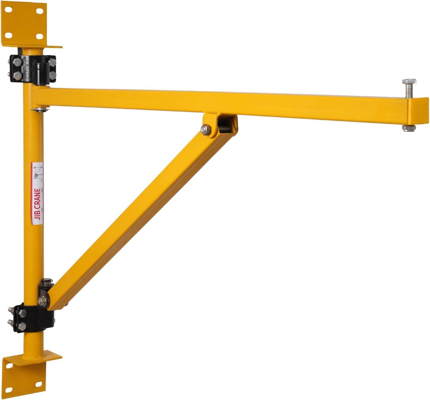 Doppy Wall Mount Jib Crane, Heavy-Duty Hoist Bracket Carbon Steel, 180° Swivel Scaffold Lifting Arm for Electric Hoists Up to 440 Lbs
