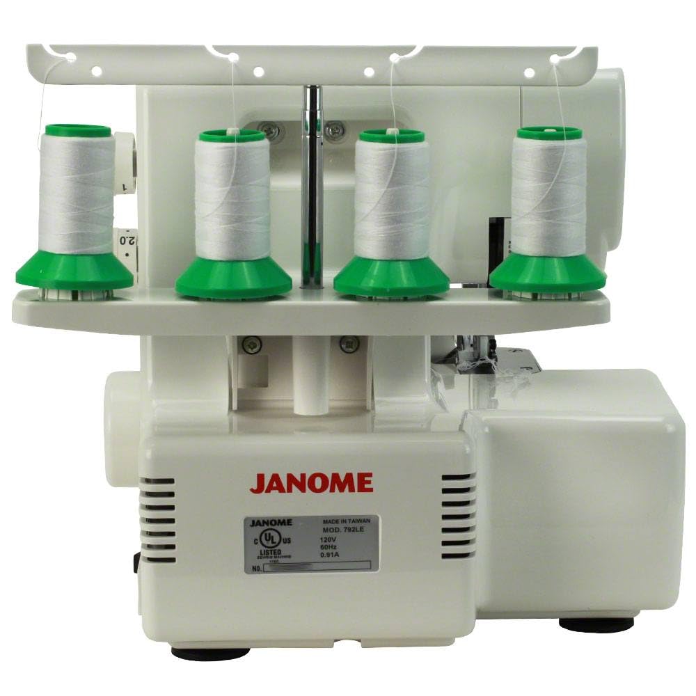 Janome 8002D Overlock Machine - 3/4 Thread Serger Sewing Machine with Differential Feed System for Extra-Smooth Seams, Janome Serger with 1300 Stitches Per Minute and Easy Threading