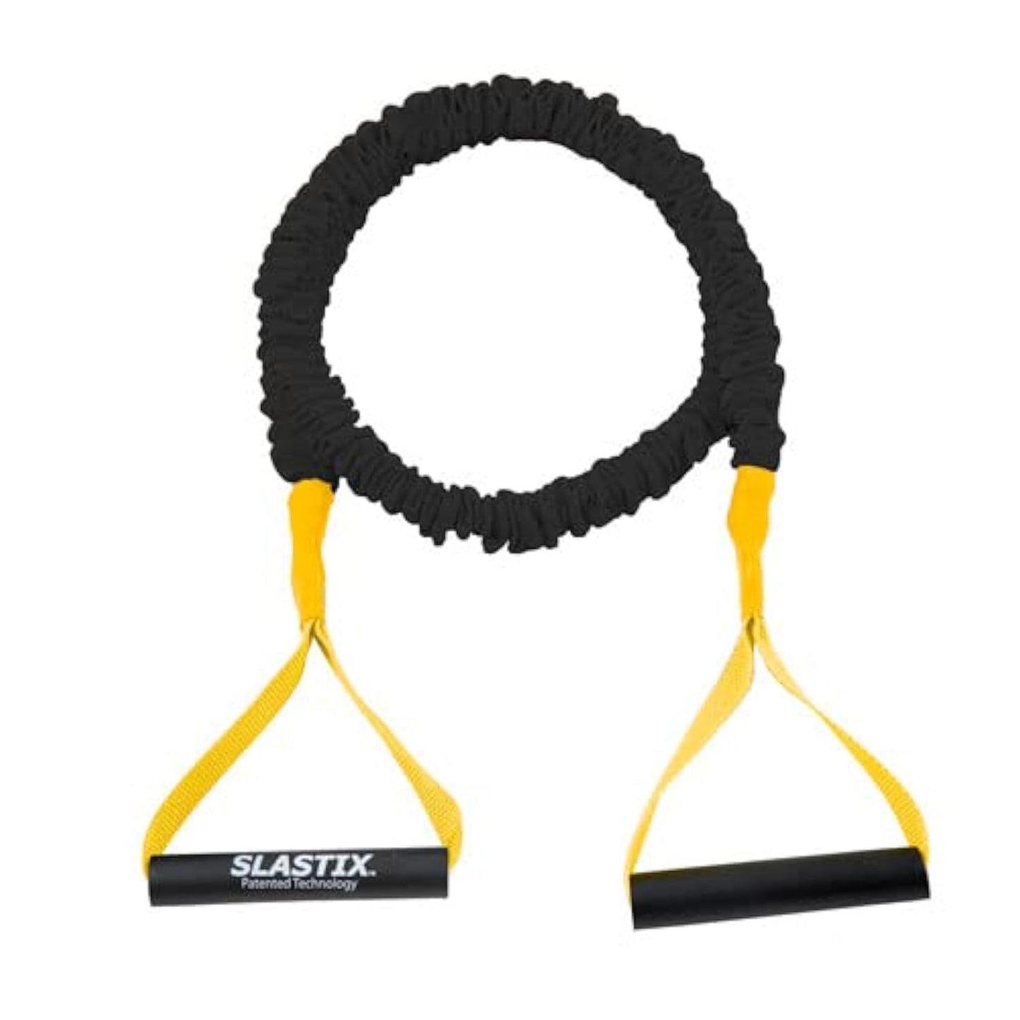 Stroops Slastix Toner Resistance Bands with Handles | Safe Sleeve Exercise Bands for Strength Training, Full Body Workouts, and Home Gym Fitness | Black - 15lbs Light Resistance