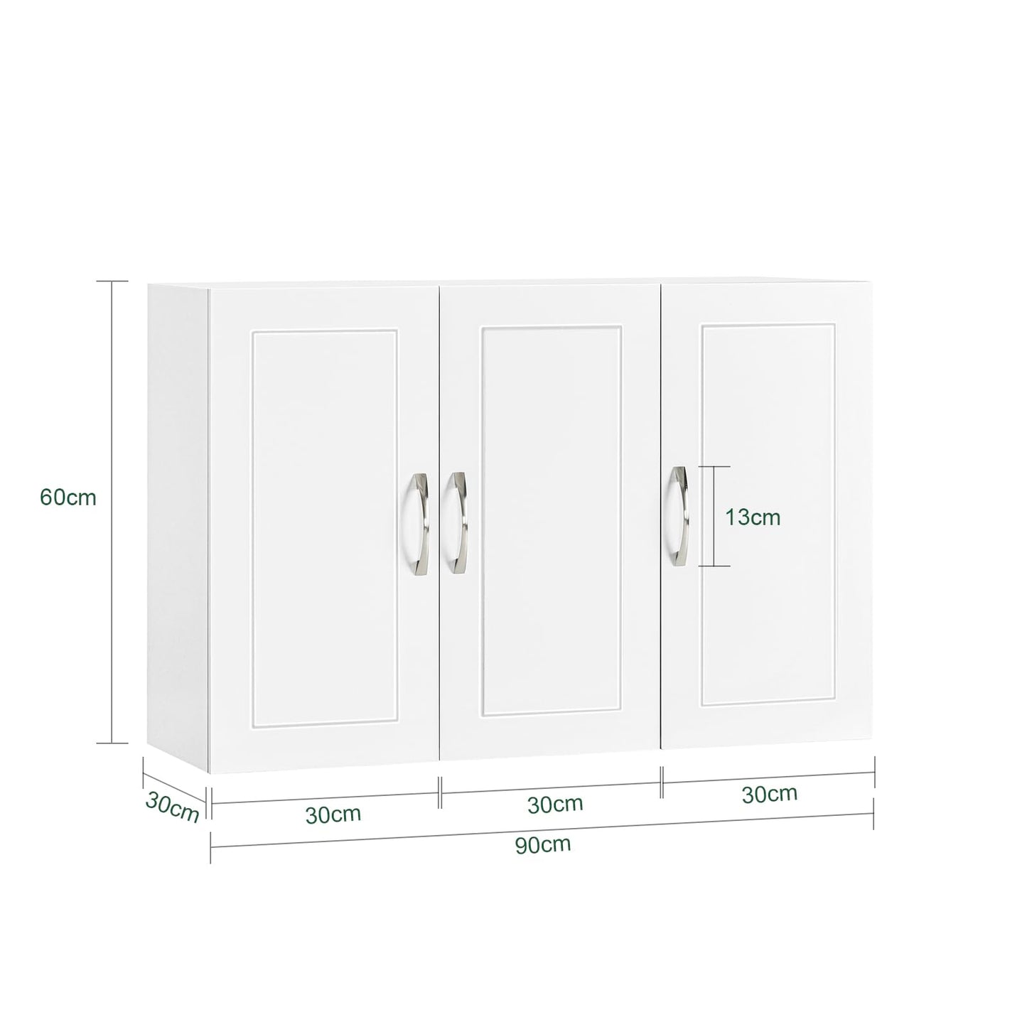 Haotian Wall Cabinet for Laundry Room, Wall Storage Medicine Cabinet for Bathroom Kitchen Garage, Linen Tower Bath Cabinet with Shelf, White FRG231-L-W
